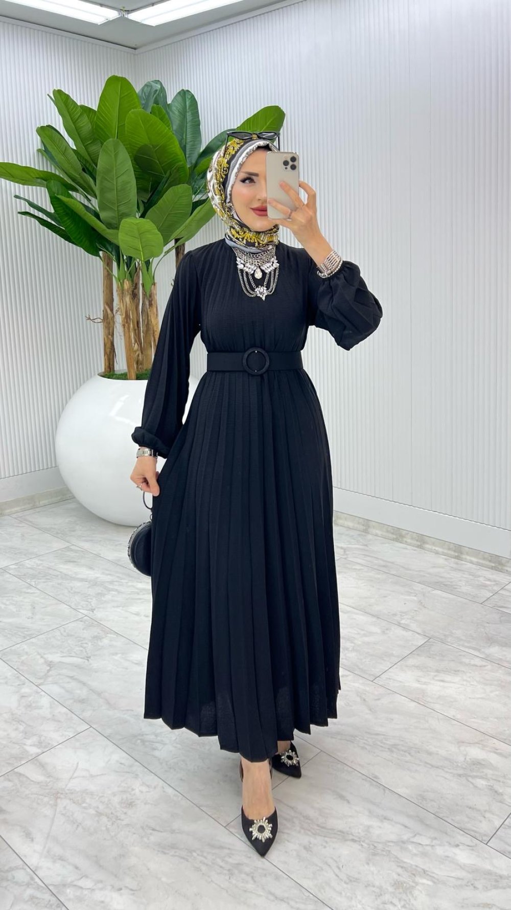 Siyah Deniz Elbise Tesettür Giyim — Siyah