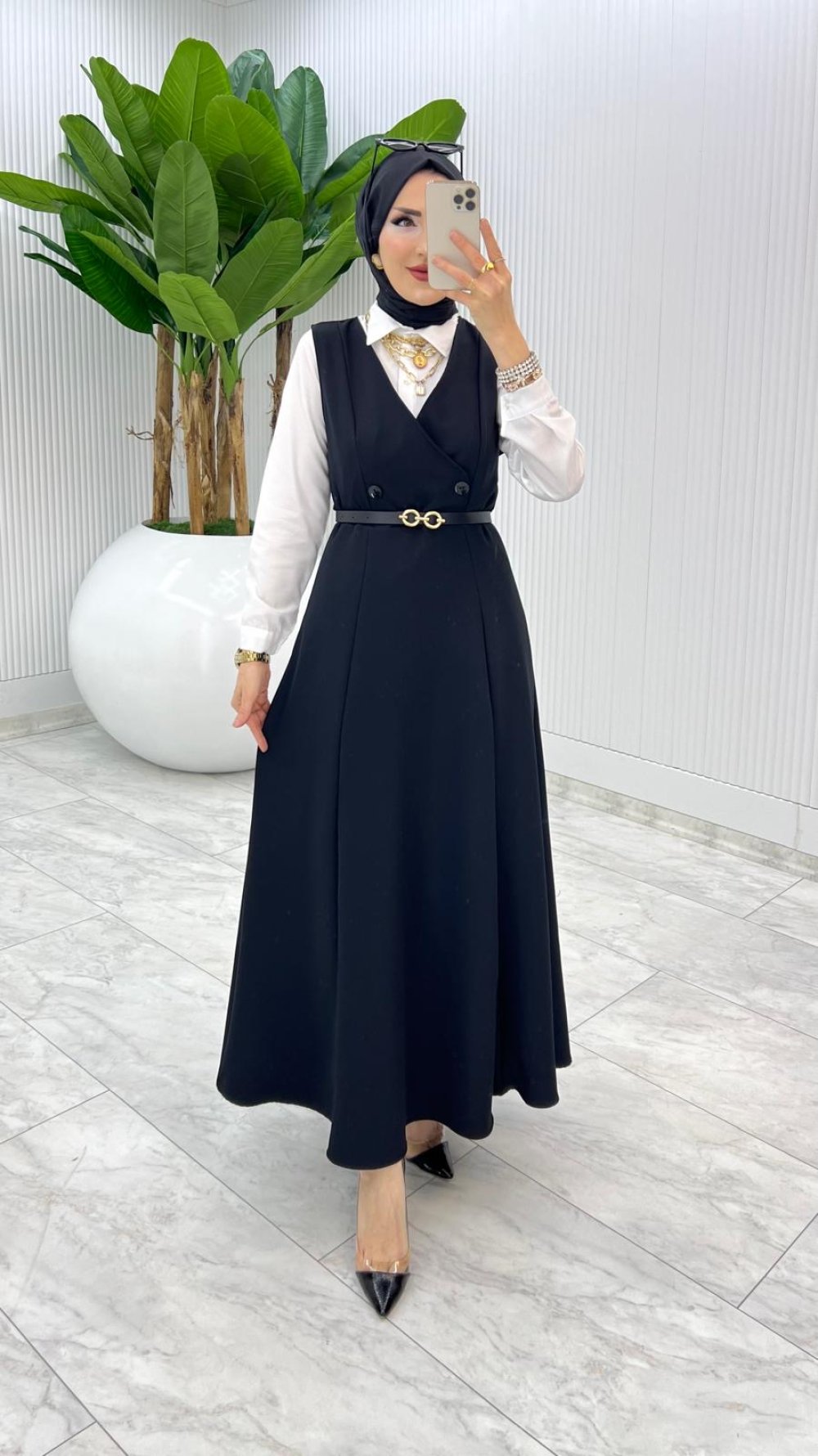 siyah Hazen Jile Tesettür Giyim — Siyah