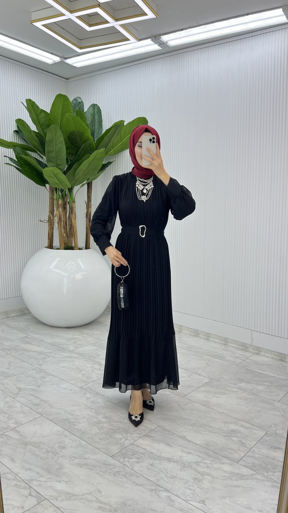Siyah şoray Elbise Tesettür Giyim — Siyah