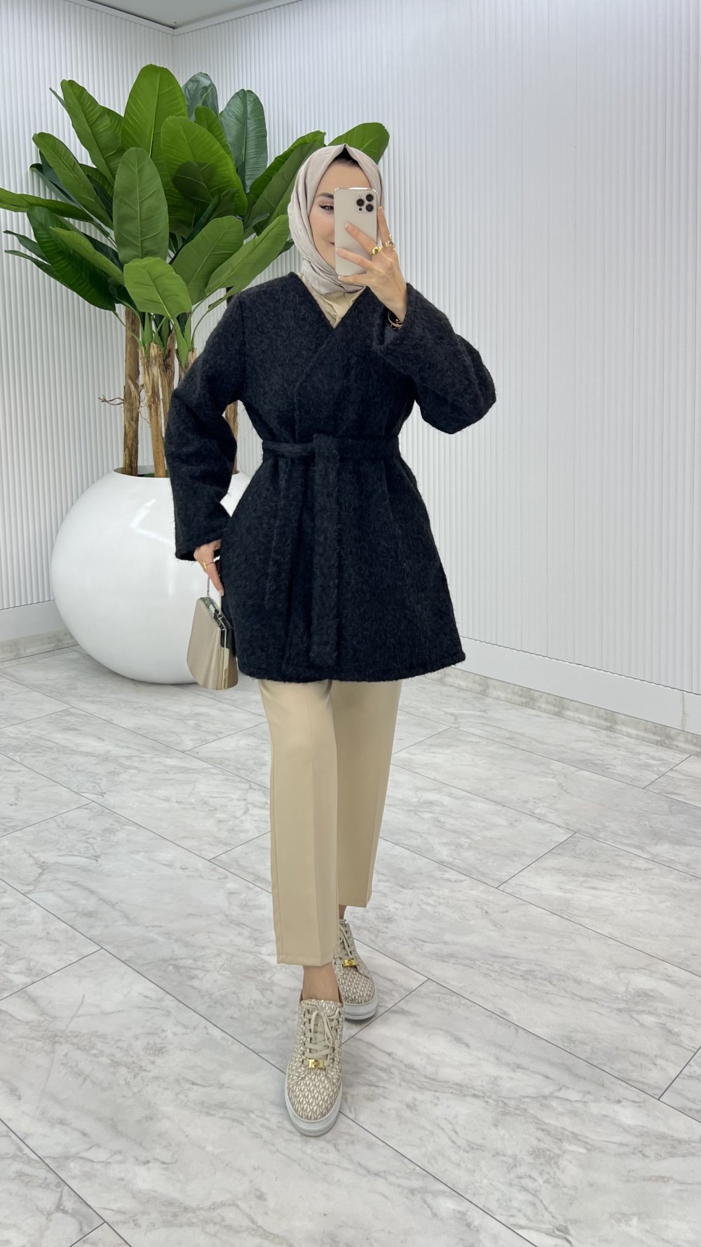 Siyah Elif Kap Tesettür Giyim — Siyah
